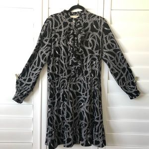 Michael Kors Black Chain Print Dress